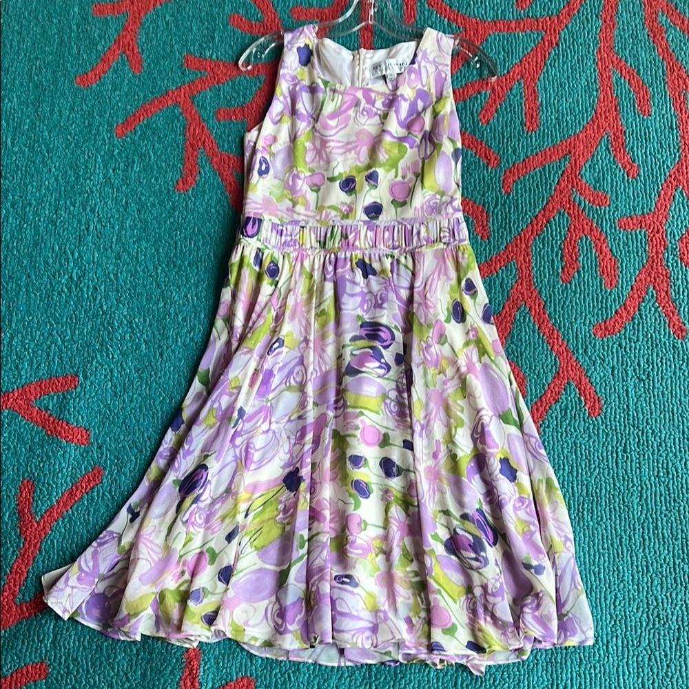 St. John all silk purple dress high fashion